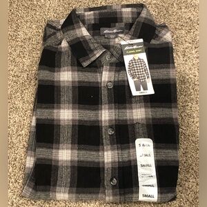 Men’s Eddie Bauer Flannel Shirt “Caviar Jackson Plaid”